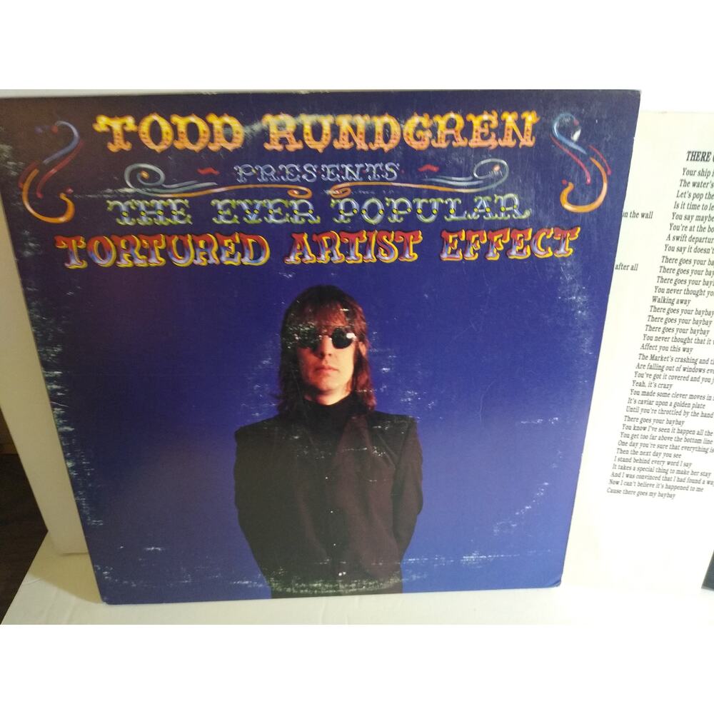 Todd Rundgren Tortured Artist Effect Vinyl LP Record Bang The Drum All Day 1982